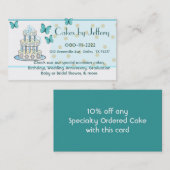 Réduction Carte de visite de boulangerie de gâteau et de (Devant / Derrière)