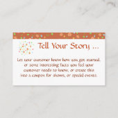 Réduction Carte de visite de concepteur à fleurs délicat (Dos)