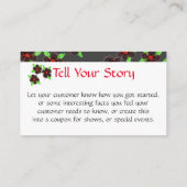 Réduction Carte de visite de concepteur à fleurs noires (Dos)