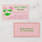 Réduction Carte de visite et bon de fleur de petit gâteau (Devant / Derrière)