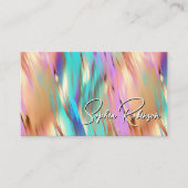 Réduction Carte de visite holographique multicolore (Devant)