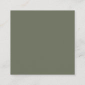 Réduction Carte d'insertion personnalisée verte de mousse te (Dos)