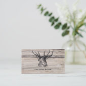 Réduction Carte rustique de boissons de mariage de cerfs (Debout devant)