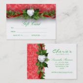 Réduction Coeur de damassé de carte de certificat-prime de (Devant / Derrière)