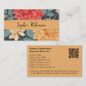 Réduction Élégant Carte de visite Dahlia Fleurs (Devant / Derrière)