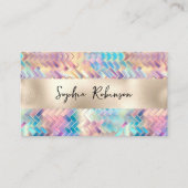 Réduction Élégant Holographique et Carte de visite Pearl Foi (Devant)