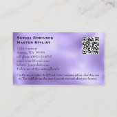 Réduction Élégant Iridescente et Carte de visite à huile vio (Dos)