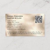 Réduction Élégant Iridescente et Carte de visite Pearl Foil (Dos)