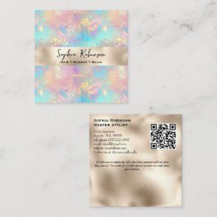 Réduction Élégant Iridescente et Carte de visite Pearl Foil