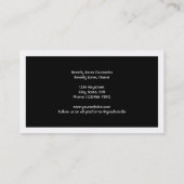 Réduction Élégant noir avec Carte de visite frontière blanc (Dos)