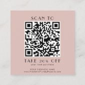 Réduction EVERLY Carte de remerciement avec code QR Logo Ros (Dos)