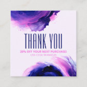 Réduction Glam tendance Abstrait élégant violet carte de réd (Devant)