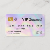 Réduction Holographe moderne coiffeur carte de crédit VIP (Devant)