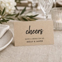 Kraft Cheers | Carte de bon de boisson de mariage