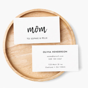 Réduction Maman moderne   Carte simple minimaliste de contac