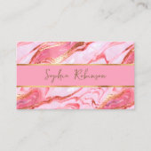 Réduction Marbre rose et Carte de visite or Faux (Devant)