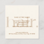 Réduction Moderne Elegant Boho Brown Beauté Carte de réducti (Dos)