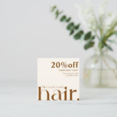 Réduction Moderne Elegant Boho Brown Beauté Carte de réducti (Debout devant)