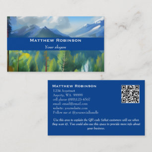 Réduction Montagnes et Carte de visite forestier