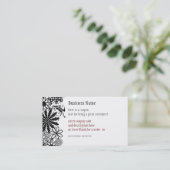 Réduction Noir et blanc pointillés fleurit le carte de (Debout devant)