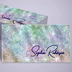 Réduction Parties scintillant holographique de luxe et Carte