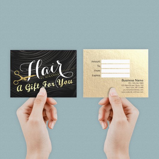 Réduction Salon de coiffure Carte cadeau de coiffeur Ciseaux