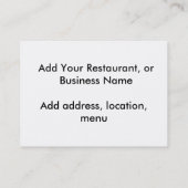 Réduction VOTRE carte de visite supérieur de remise (Dos)