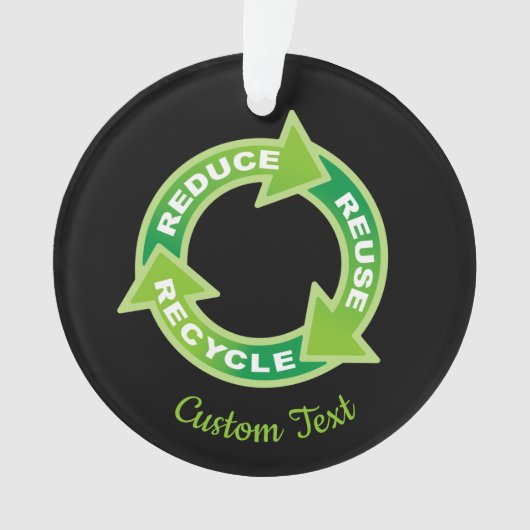 Réduire la réutilisation de l'ornement de recyclag (devant)