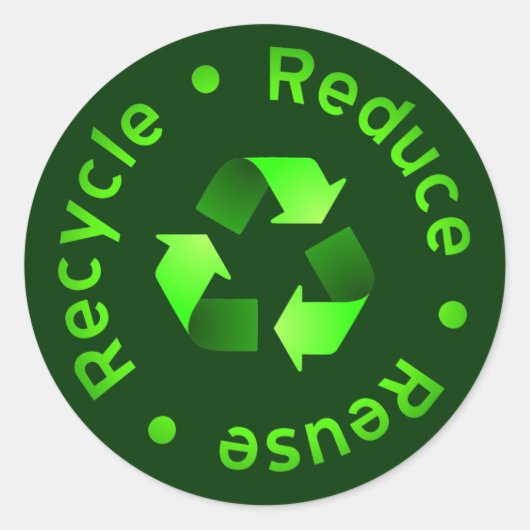 Réduire - Réutiliser - Étiquette de recyclage (Devant)