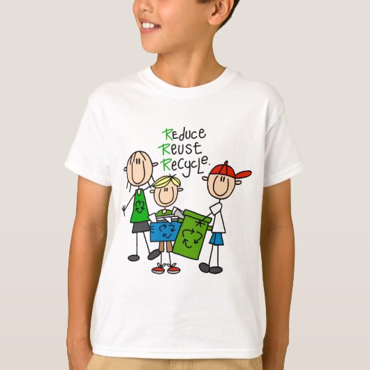 Réduisez, réutilisez, réutilisez les T-shirts et (Devant)