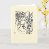 Réduit des d'Arts en fragments 1 carte de voeux (Fleur jaune)