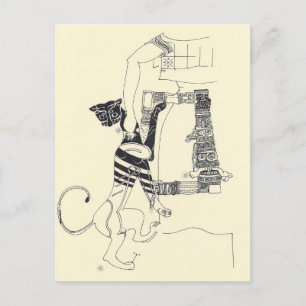 Réduit la carte postale en fragments de dessin de