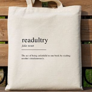 Redultry definitie, boekenliefhebbers tote bag
