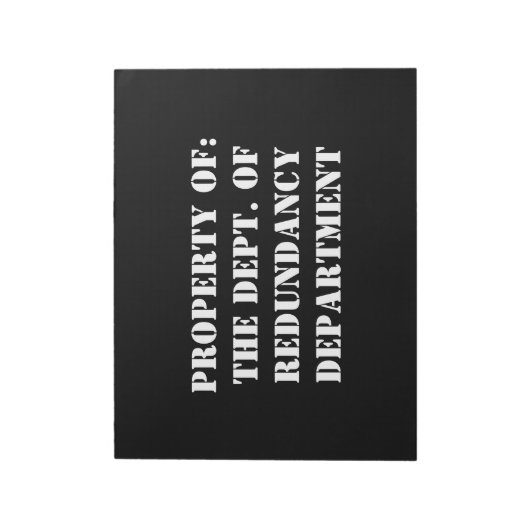 Redundantieafdeling Eigenschap Notitieblok (Gedraaid)