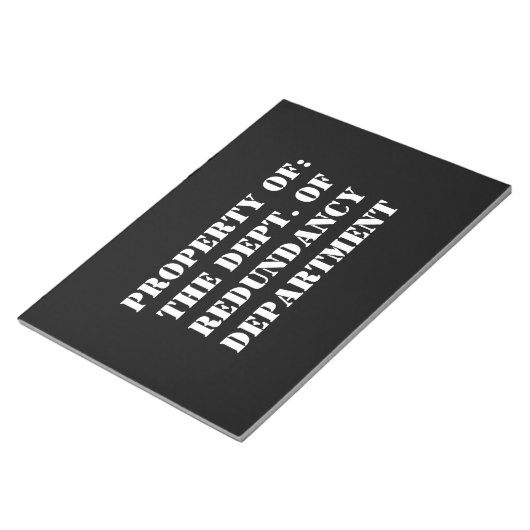 Redundantieafdeling Eigenschap Notitieblok (Schuin)