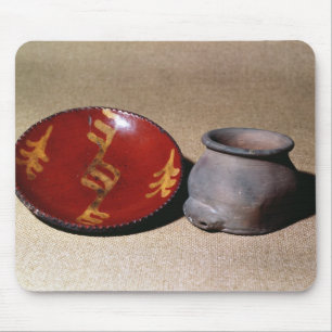 Redware-beker en -schaal, c.1780 muismat