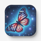 RedWhiteBlueButterfly Papieren Bordje (Voorkant)