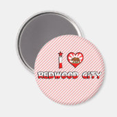 Redwood City, Californië Magneet (Voorkant / Achterkant)