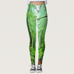 Redwood Forest Misty Tranquility Ontwerp Leggings
