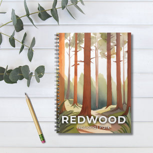 Redwood National Park Aquarel Reis Kunst Notitieboek
