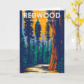 Redwood National Park California Kaart (Gele Bloem)