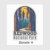 Redwood National Park California Sticker (Vel)