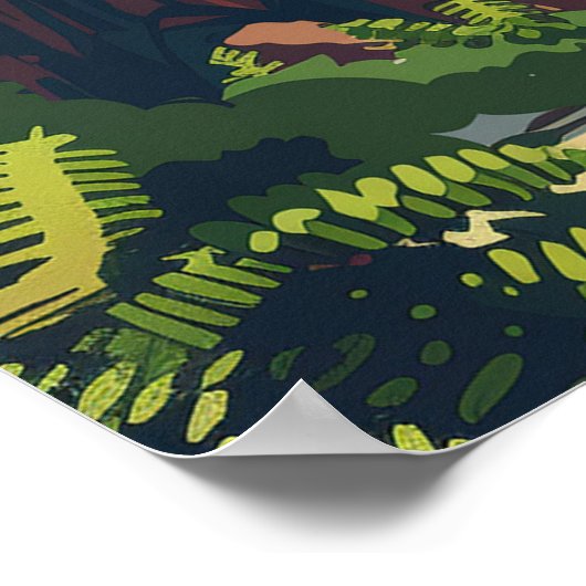 Redwood National Park California Tree Retro Poster (Hoek)