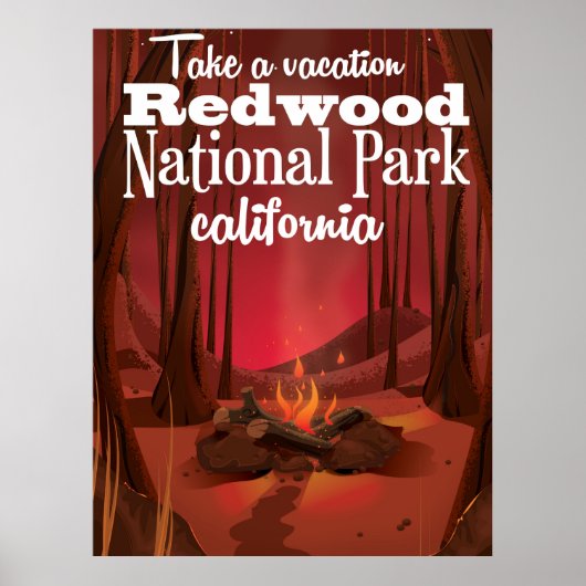 Redwood National Park, Californie affiche de voyag (Devant)