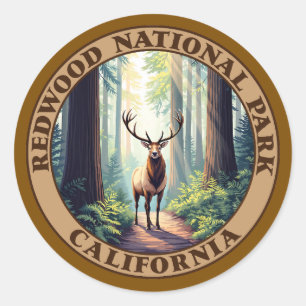 Redwood National Park Californië Ronde Sticker
