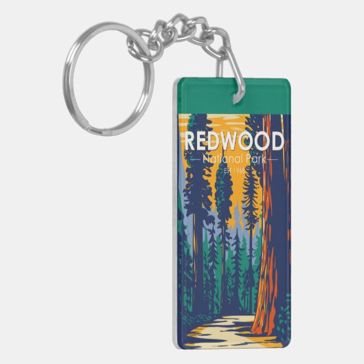 Redwood National Park dubbelzijdig Sleutelhanger (Voorkant Links)