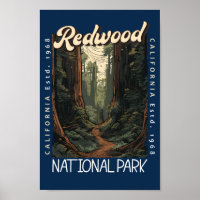 Redwood National Park Retro in nood