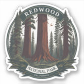 Redwood National State Park, Californië Sticker (Voorkant)