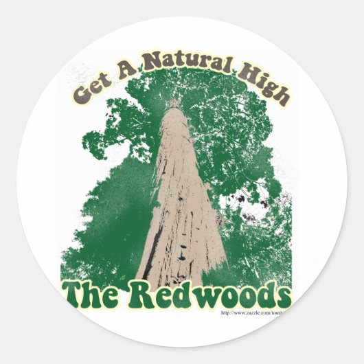 Redwood Natural High Ronde Sticker (Voorkant)