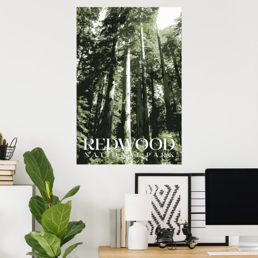 Redwood Poster, National Park Afdrukken Poster (Thuiskantoor)